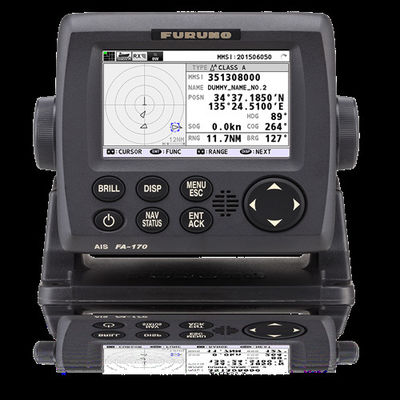 Ποιότητα Ο αναμεταδότης κατηγορίας Α AIS FURUNO FA170 καθαρίζει» το σφαιρικό σύστημα θαλάσσιου κινδύνου και ασφάλειας επίδειξης χρώματος 4,3 εργοστάσιο